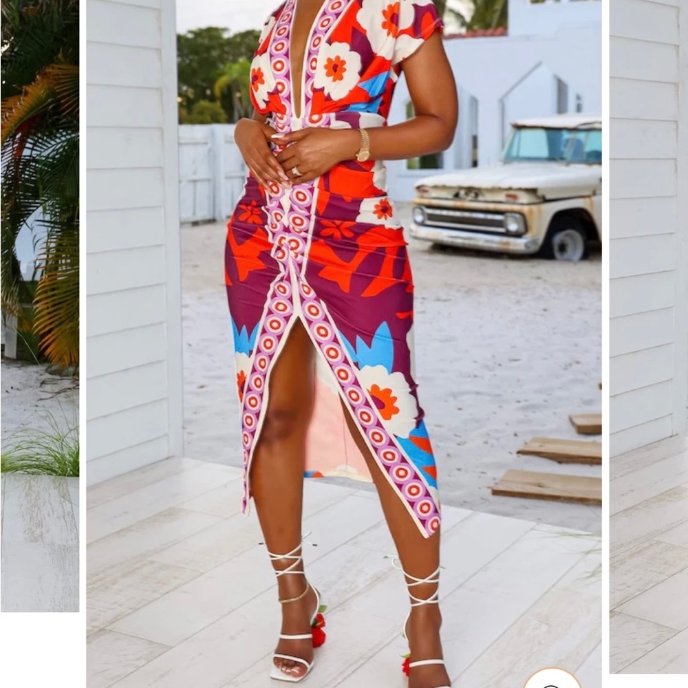 Beautiful colorful sexy Multi color body dress
